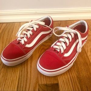 Red Low-top Vans